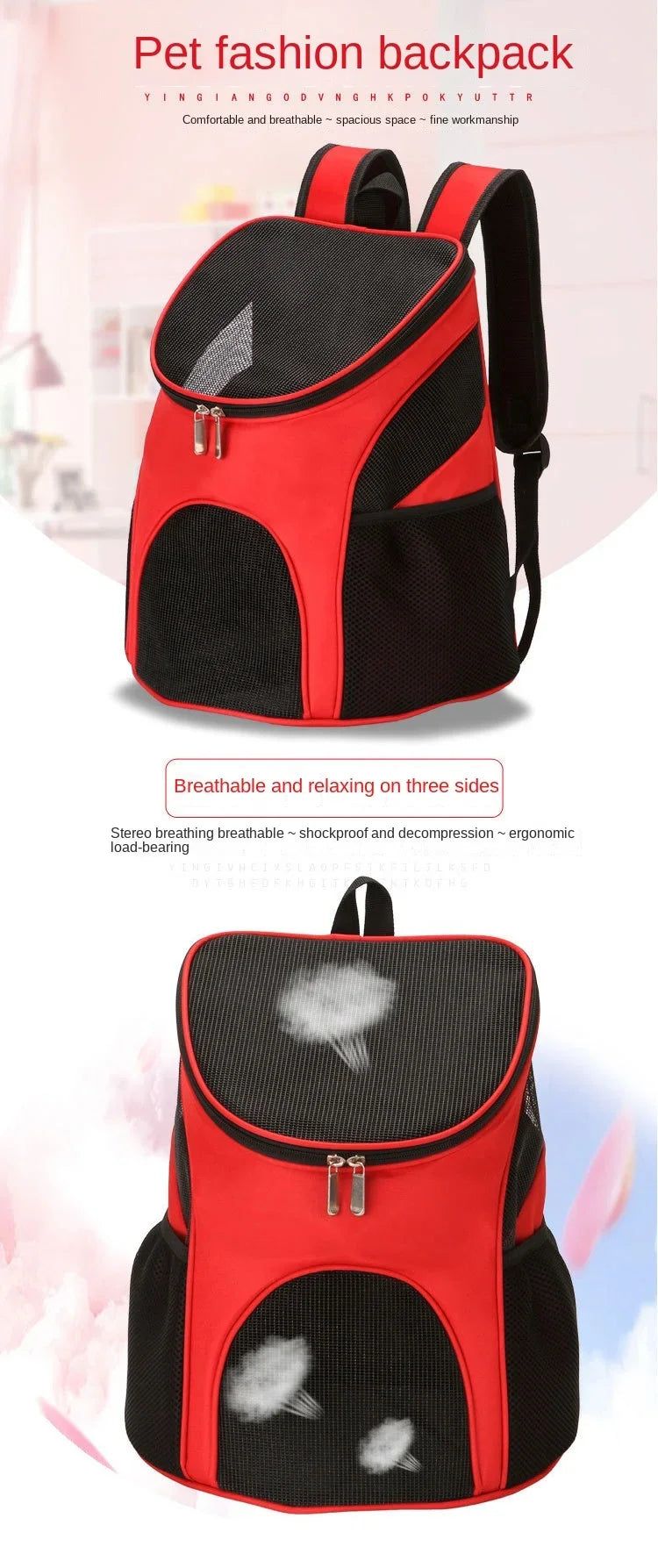 Cat Carrying Bag Foldable Double Shoulder Portable Pet Products Travel Outdoor Breathable Backpack Factory Direct Selling - Play Paws Toys