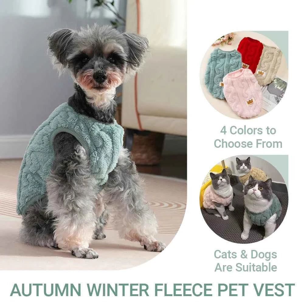 Pet Dog Clothes Autumn Winter Warm Cozy Fleece Puppy Sweater for Small Medium Dogs Cats Pug French Bulldog Chihuahua Clothing