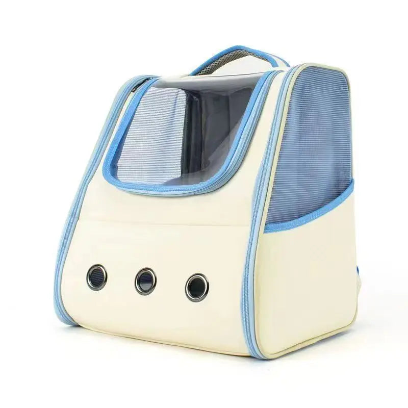 Pet Cat Carrier Backpack Breathable Portable Travel backpack for cat and dog With Anti Breakaway Belt Three-door design AA074 - Play Paws Toys