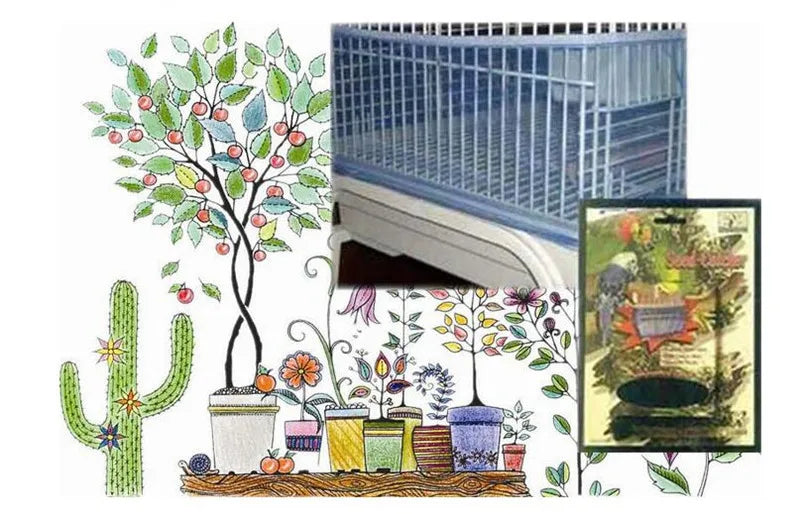 Receptor Seed Guard Nylon Mesh Bird Parrot Cover Soft Easy Cleaning Nylon Airy Fabric Mesh Bird Cage Cover Seed Catcher Guard