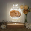 Personalized Pet Memorial Night Light Custom LED Photo Frame with Name Date Acrylic Wooden Stand for Loss Dog Cat Home Decor