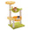 Flower Cat Tree with 2 Cozy Hammocks Sisal Scratching Posts Soft Top Perch Small Cat Tower for Indoor Kitty Cat Furniture Cat Toys