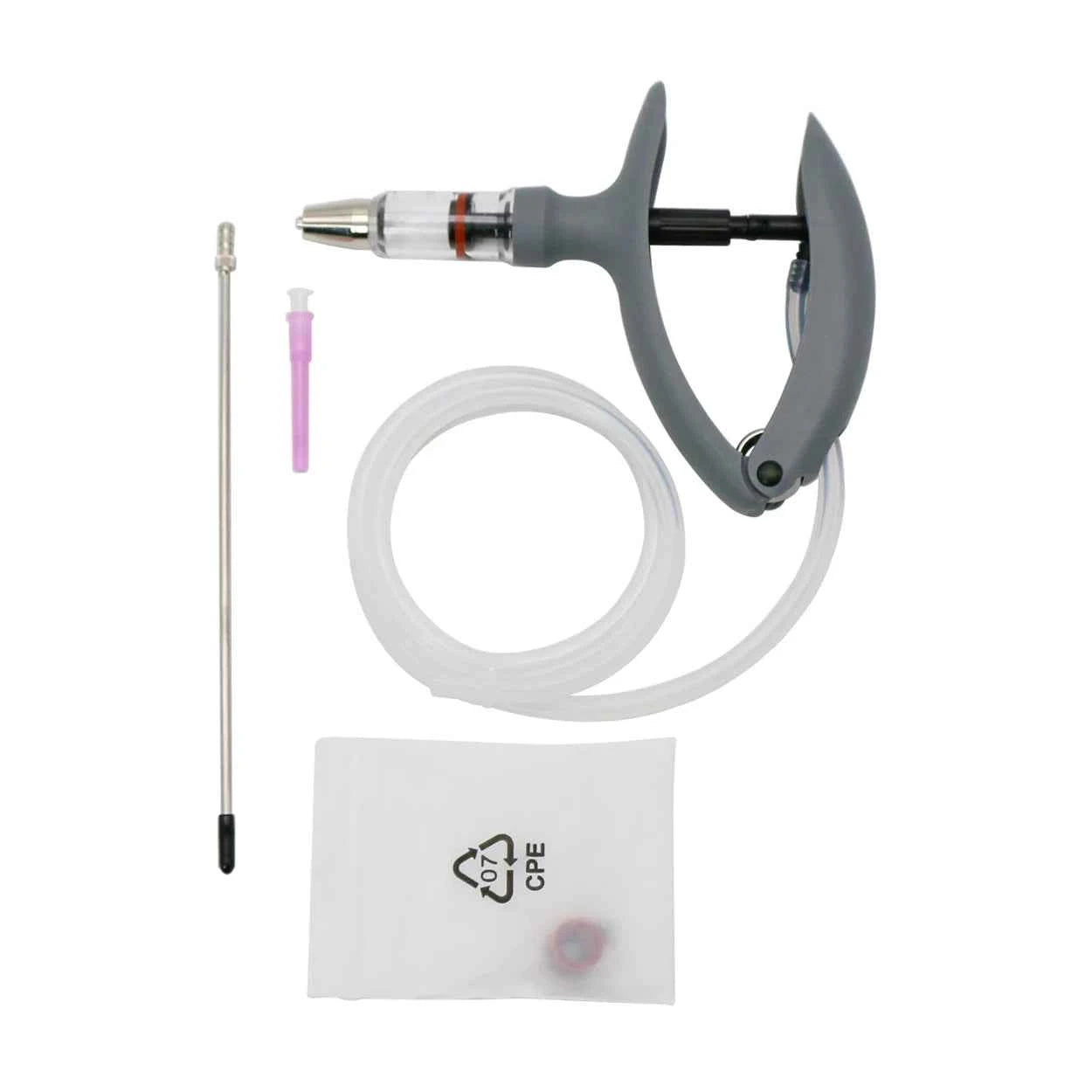 1 Pc 2ml / 5ml Animal Continuous Syringe Veterinary Injection Catheter Chicken Feeding Vaccine Device Free Needle Farm Tool