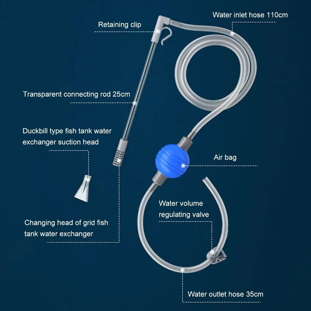 Durable Fish Tank Water Changer Aquarium Gravel Cleaner Syphon Vacuum Water Changer Pump Siphon Hose