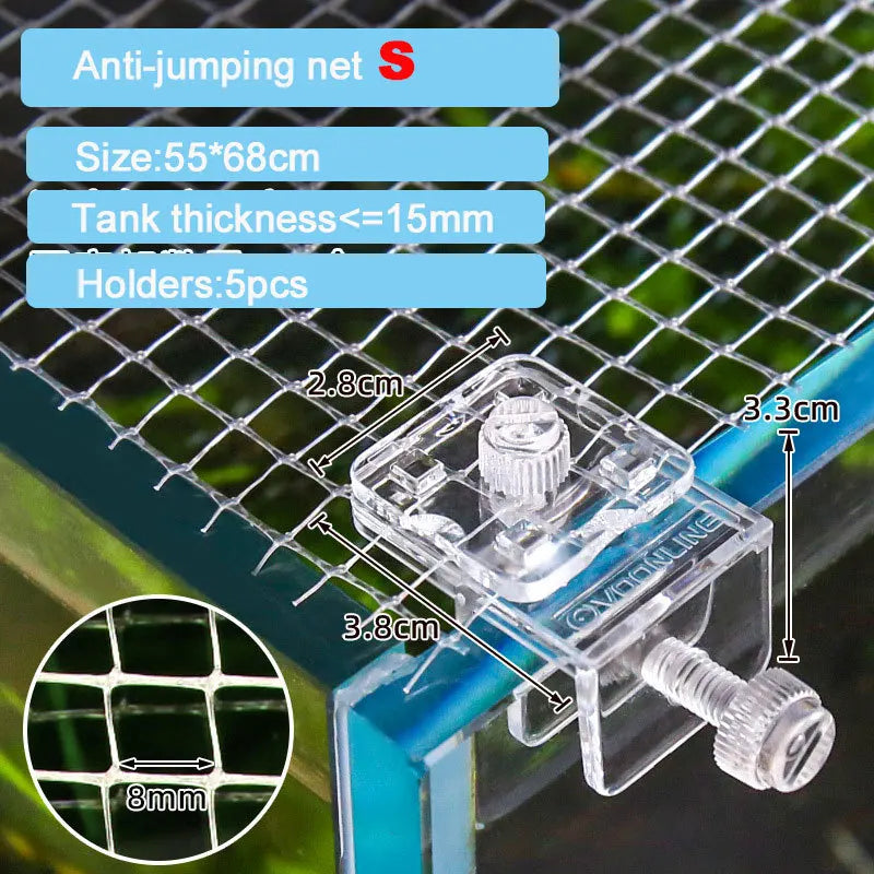 Aquarium Anti-jumping Net Cover Fresh Seawater Fishing Shrimp Anti Escape Net Equipment Marine Fish Accessories Holders Fixture