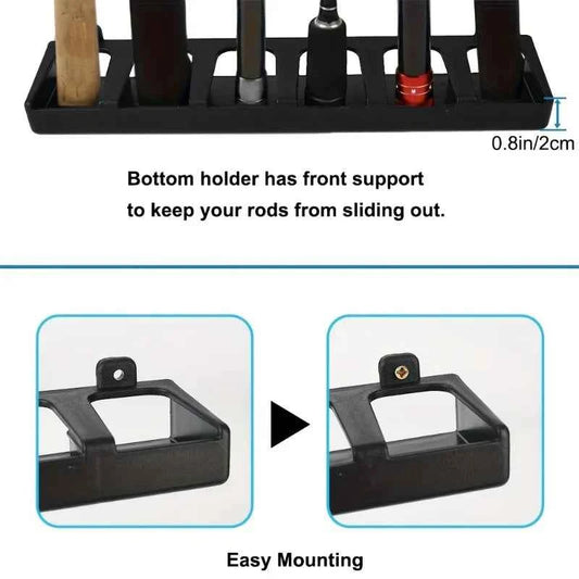 Easy-Install Fishing Rod Bracket Wall Mounted Foam Grip Storage Rack Fishing Tools Rod Holder Fishing Accessories Equipment