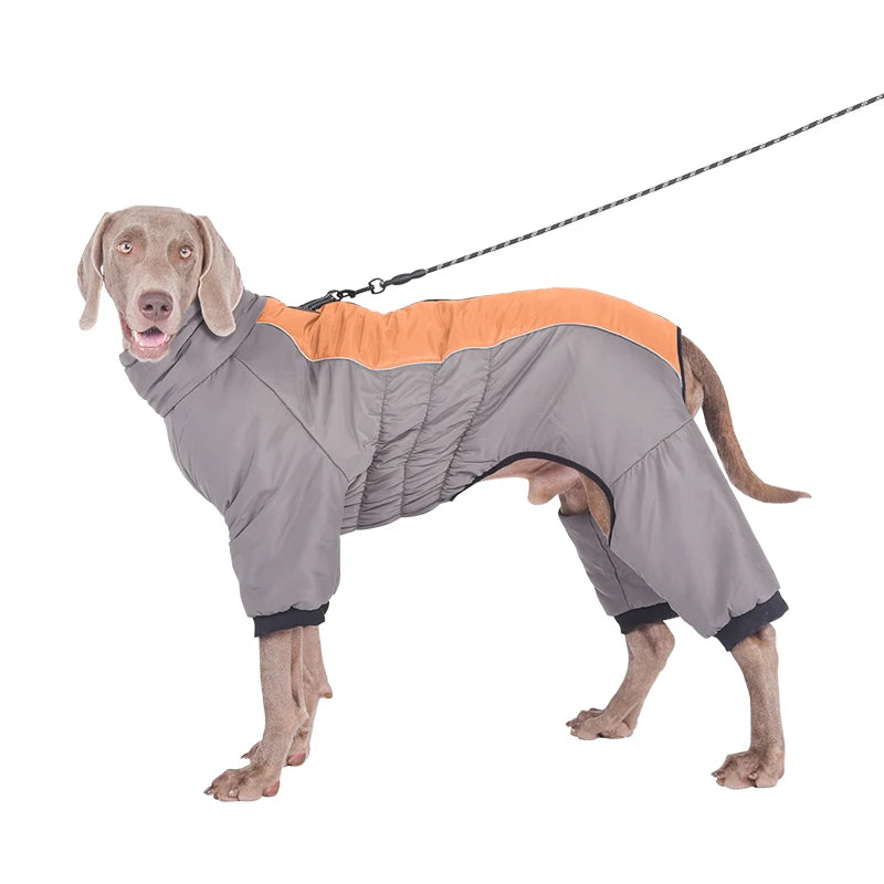 Waterproof Pet Dog Winter Jumpsuit Warm Medium Large Dogs Winter Jacket Clothes Labrador Bulldog Golden Retriever Costumes