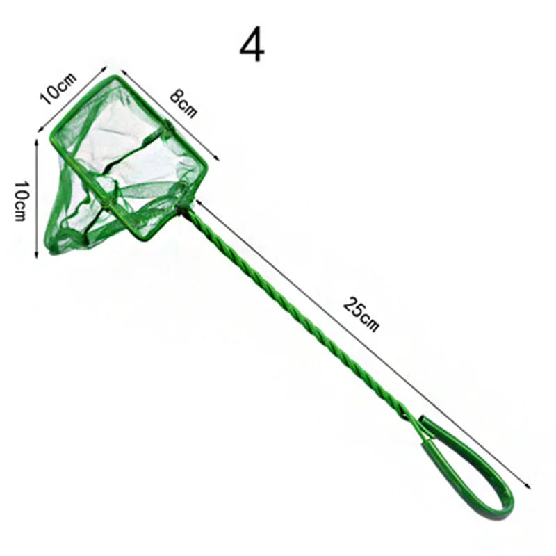 Portable Fish Net Long Handle Square Aquarium Accessories Fishbowl Landing Net Fishing Net Outdoors Crab Traps Fishing Tools