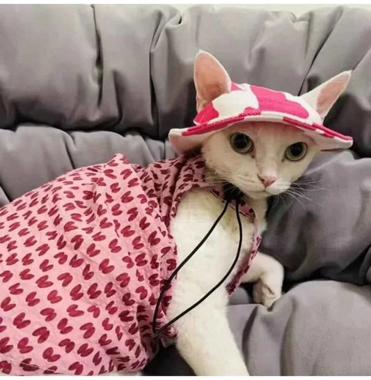 Pet Hat Cat Bucket Hat Dog Sun Hat Pet Accessories Suitable for Small and Medium Dogs and Cats