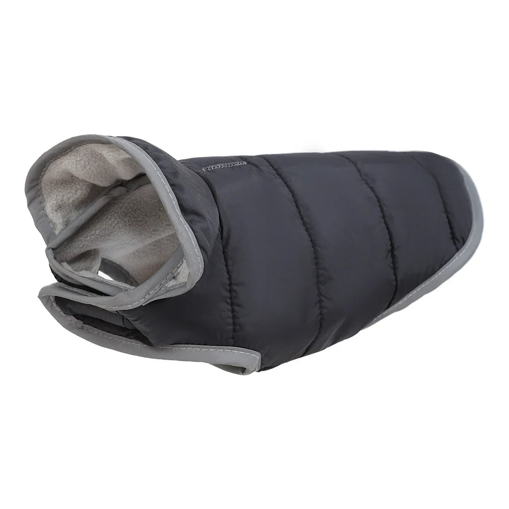 Fleece Warm Pet Clothes For Winter Reversible Cat Jacket With Leash Hole Reflective Waterproof Pets Coat For Puppy Cats Sphynx - Play Paws Toys