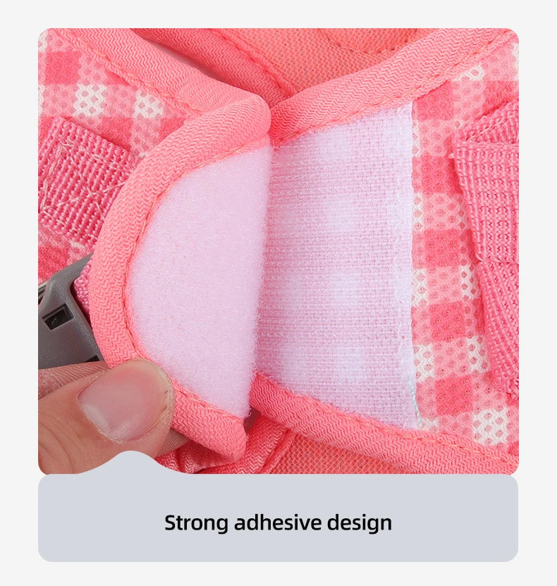 Checked Harness Small Medium-Sized Dog Cat Reflective Breathable Dog Lead Teddy Step In Bichon Pet Walking Harness Leash Rope