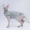Cute Cat Clothes Summer Sphinx Striped Bottoming Shirt Kittens Vest For Sphynx Cat Breathable Pet Clothing DovenRex Costume