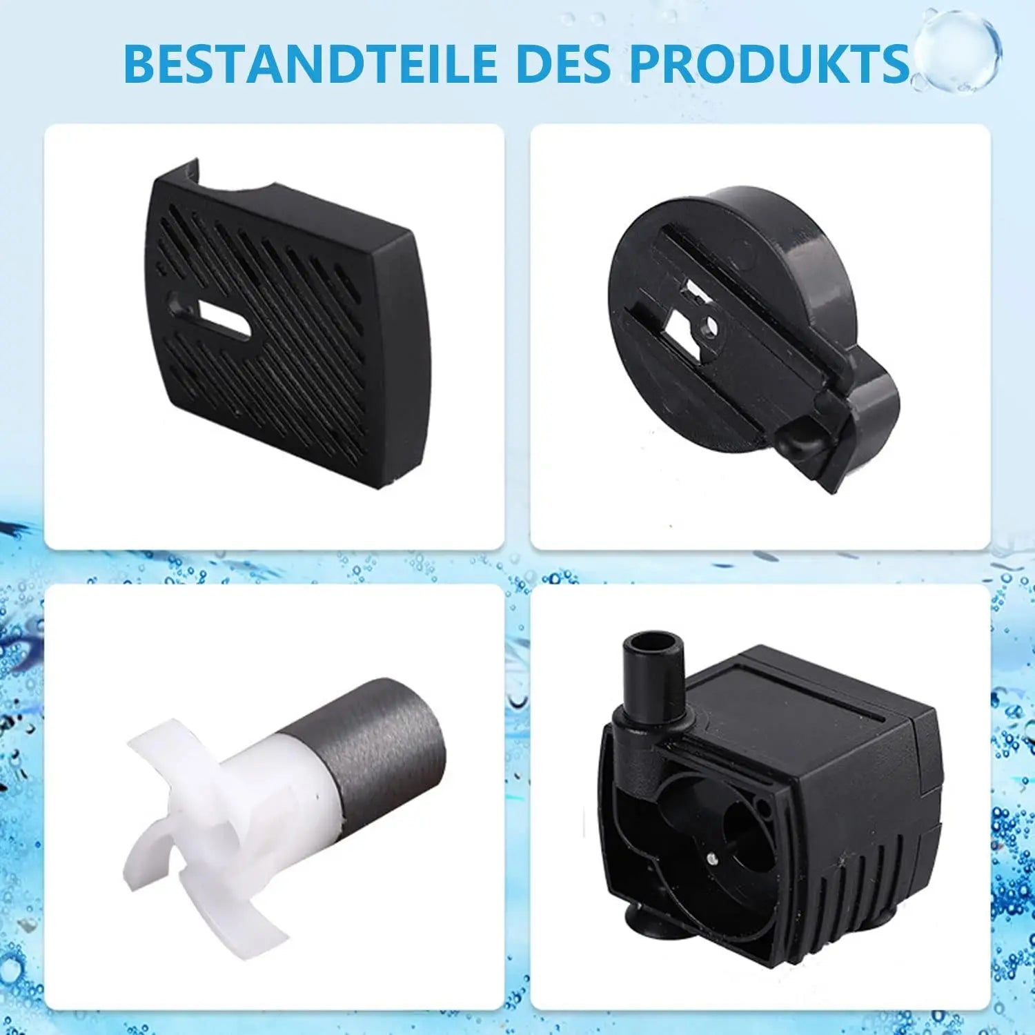 Mini Water Pumps, Ultra Quiet, for Aquarium, with 1.5m Power Cable, 350L/h, 5W, Small Submersible Pump, for Fountain Fountain