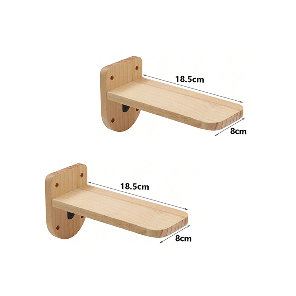 Cat Wall Climbing Shelf Steps Ladder Scratching Post Scratcher Bed Hiding House for Cats Tree Tower Pet Furniture Accessories - Play Paws Toys