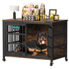 Dog Crate Furniture with Casters,Heavy Duty Dog Kennel Indoor for Large and Medium Dogs,Decorate House as TV Stand,Bedside Table
