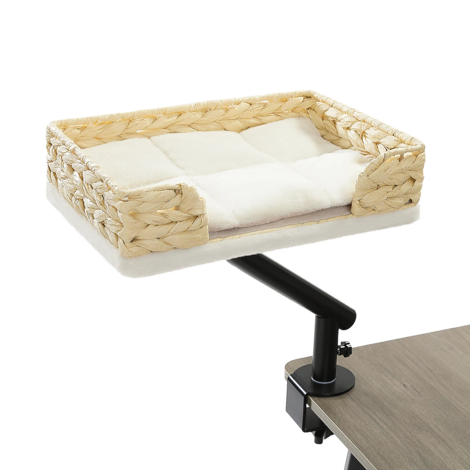 Cat Desk Bed, 360° Rotatable Cat Bed Stand for Indoor Cats, Adjustable Cat Basket, Cats Hammock for Table, Soft Cat Bed for Desk - Play Paws Toys