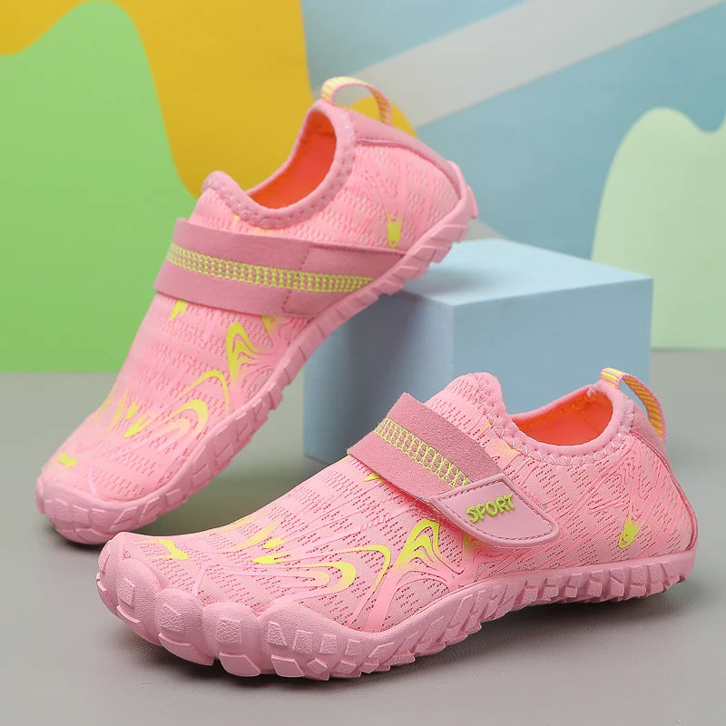 New KID's Summer Wading Shoes Parent-Child Vacation Beach Swimming Shoes Student Quick Drying Beach Game Shoes Aqua Shoes 29-38#