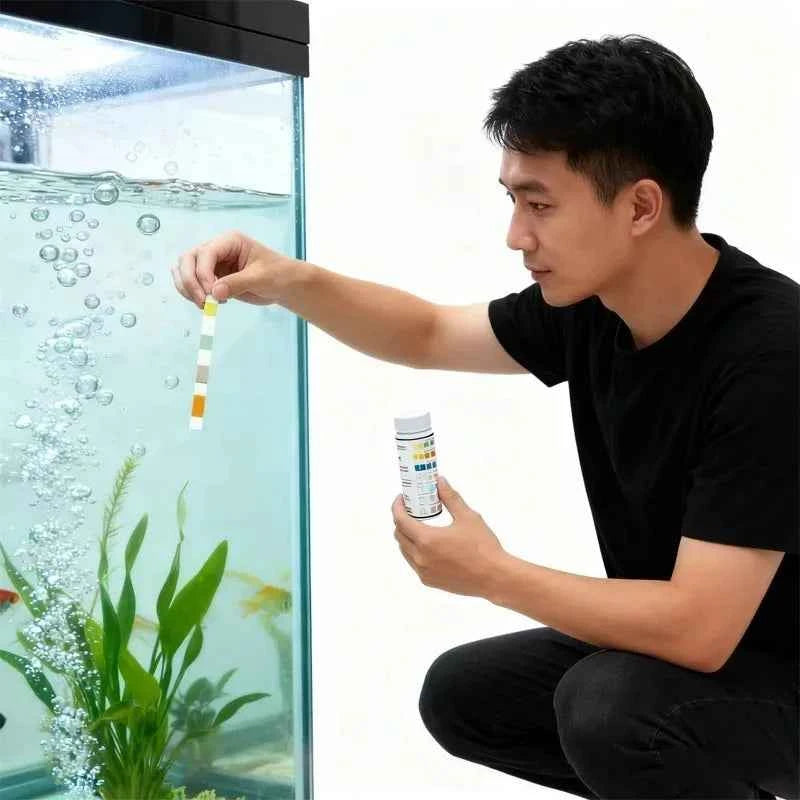 Aquarium Test Strips Freshwater pH Water Quality Test Kit for Fish Tank Ammonia Nitrite Nitrate Testing Swimming Pool