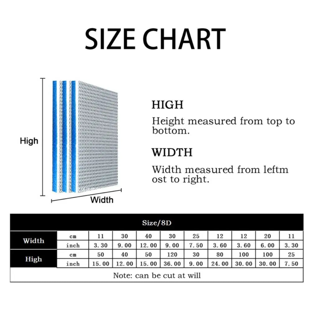 1Pcs New 8D Aquarium Filter Sponge 8-Layers High-Density Biochemical Filter Cotton Sponge Aquarium Accessories