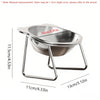 Tilted Cat Bowl Stainless Steel Cat Food Bowls with Metal Stand Food and Water Dish for Cats Kitten Puppies Feeders Cat Supplies