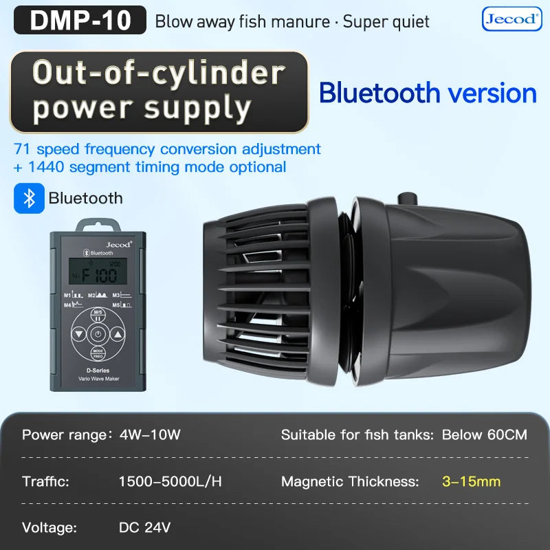 Jebao Jecod New Smart Bluetooth App Control Cordless Freshwater Saltwater Fish Tank DMP-10/20/30/40 Aquarium Wavemaker Pump