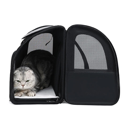 Cat Carrier Backpacks Expandable Cat Backpack with Shade Cover, Breathable Mesh Pet Carrier Backpack Bag for Travel Hiking Campi - Play Paws Toys