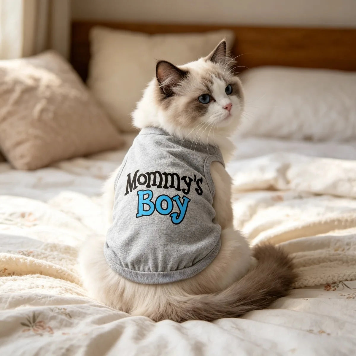 1pc  pet cat and dog T-shirt vest, special printed cute and fashionable, breathable and elastic fabric, suitable for indoor and outdoor sports in spring and summer