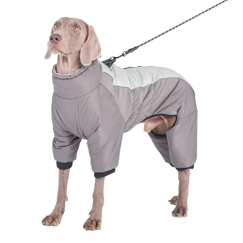 Waterproof Pet Dog Winter Jumpsuit Warm Medium Large Dogs Winter Jacket Clothes Labrador Bulldog Golden Retriever Costumes