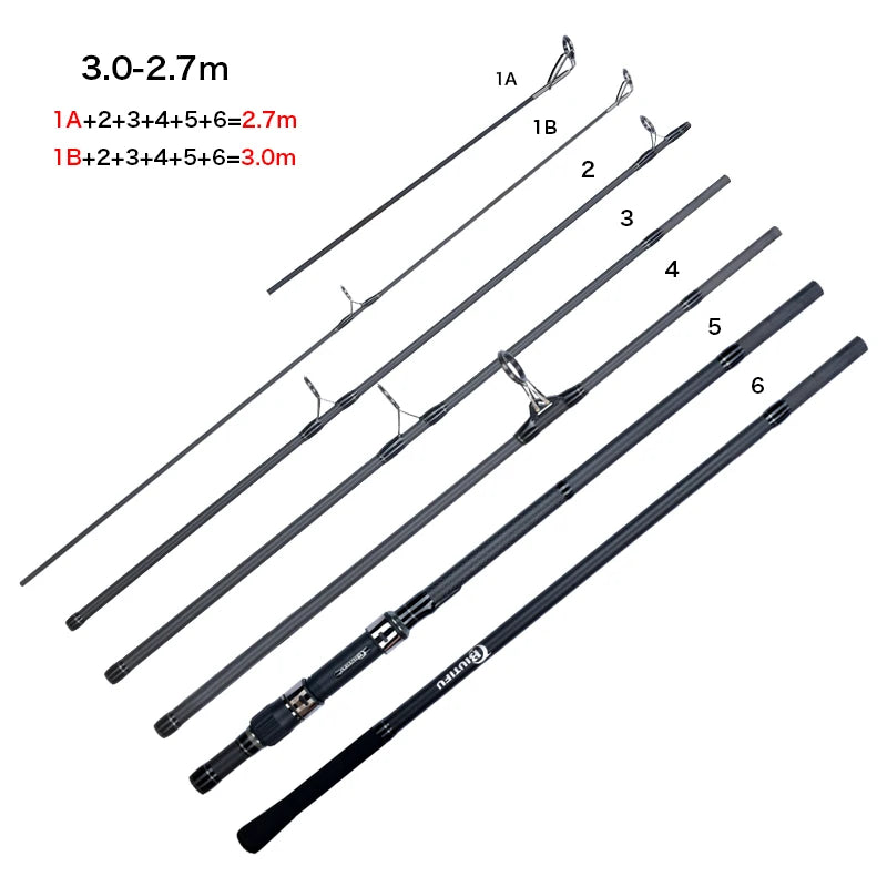 FELENHAI Traveller Carp Feeder Rod 4.2m 3.6m 3.0m Carbon Fiber 3.5lb Hard Surfcasting Fishing Pole Tackle for Spinning Lure Pole