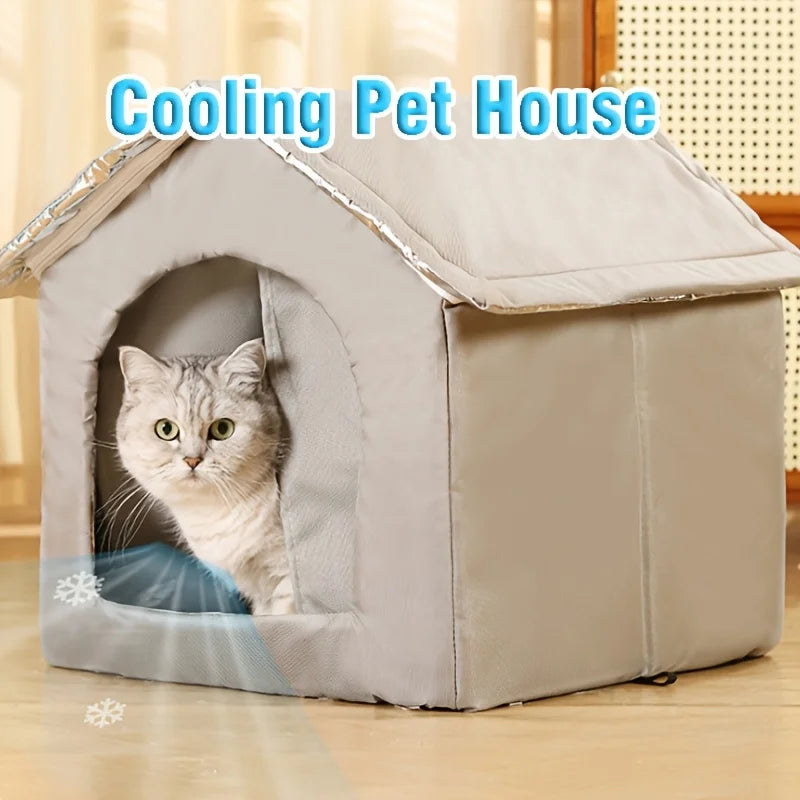 KEMORELA Stray Cat Bed Warmer - 3 Sizes of Comfortable Room-Shaped Shelter for Cats & Dogs, Durable Oxford Cloth, All-Season - Play Paws Toys