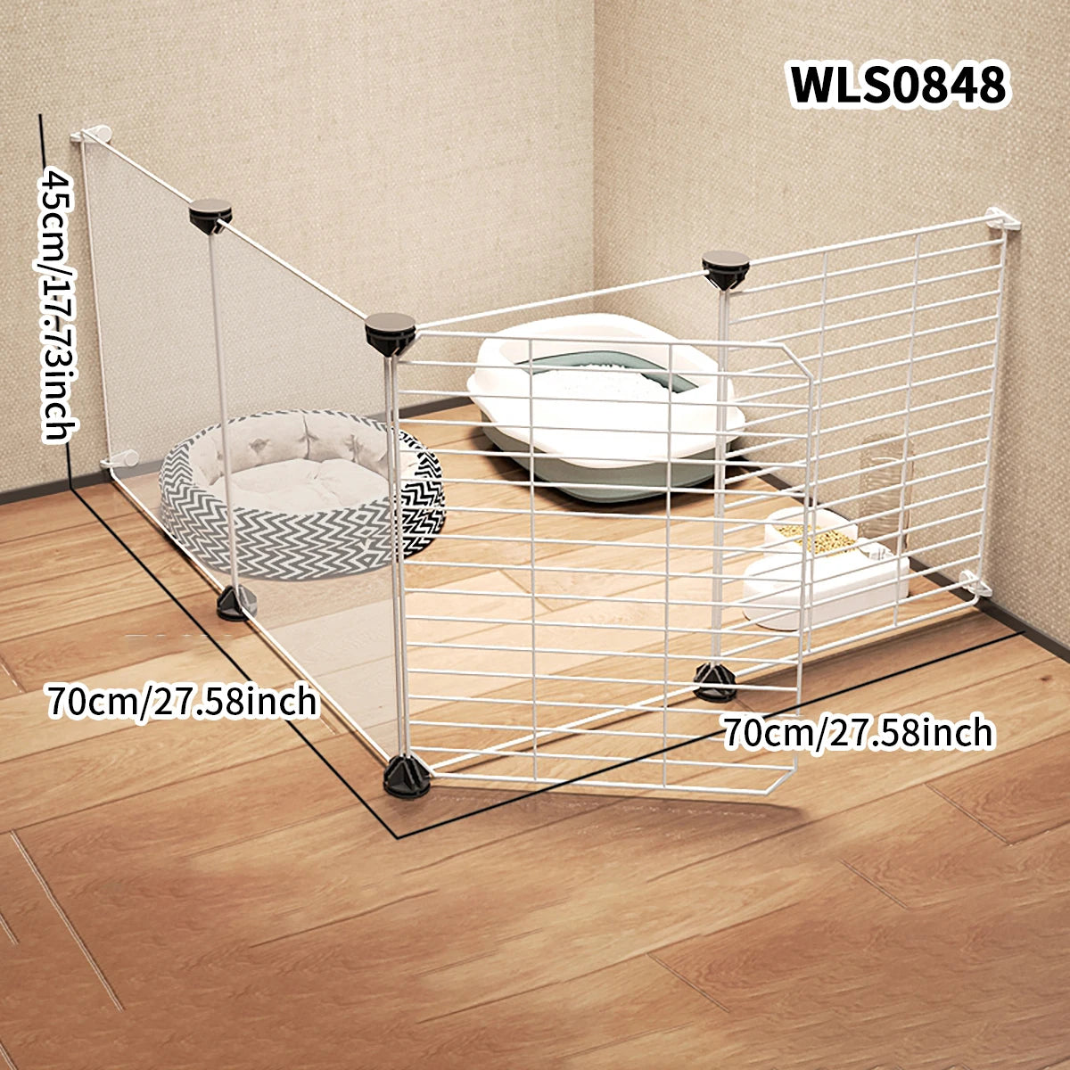 Pet Fence Kitten Isolation Door Dog Cage Kitten Guardrail Iron Small Size Dogs Teddy Indoor Kennel Home Rabbit Fence Cat Cage - Play Paws Toys