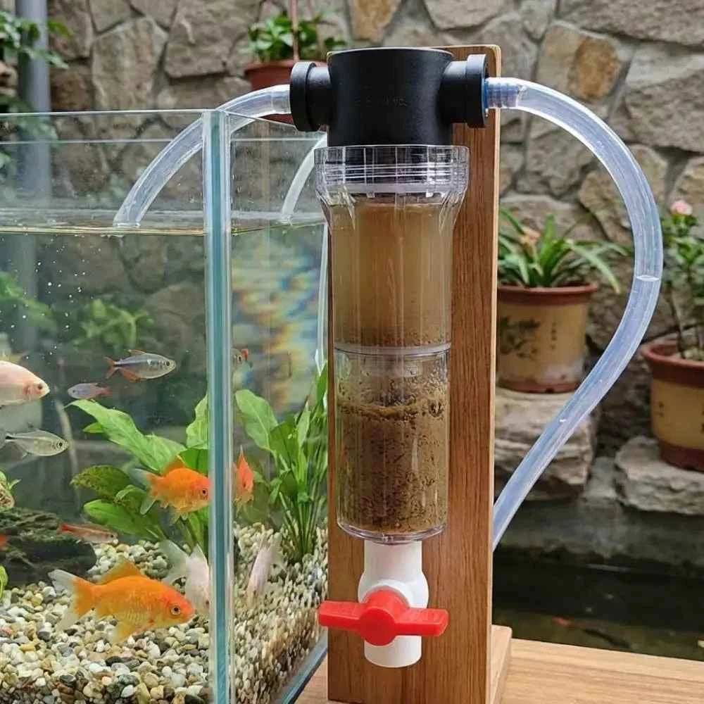 1/2 3/4 Female Thread Aquarium Feces Separator Precision Filtration Efficient Separation Fish Waste Collector High Flow Rate