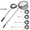 Retractable Landing Net Folding 1.9m/1.5m/1.3m Telescopic Fishing Net Outdoor Sea Mesh Portable Hand Dip Net For Carp Fly Fun