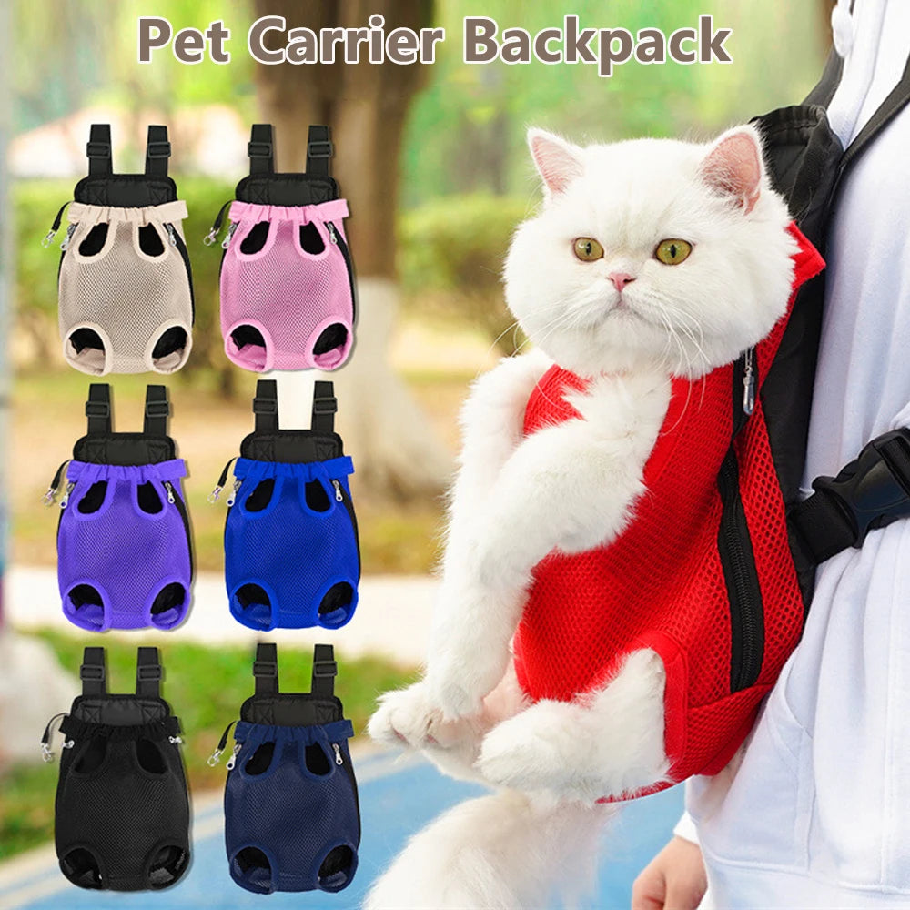 Adjustable Cat Carrier Bag Pet Double Shoulder Backpack Portable Bag Outdoor Travel Camping Hiking Cat Bag Dog Bag - Play Paws Toys