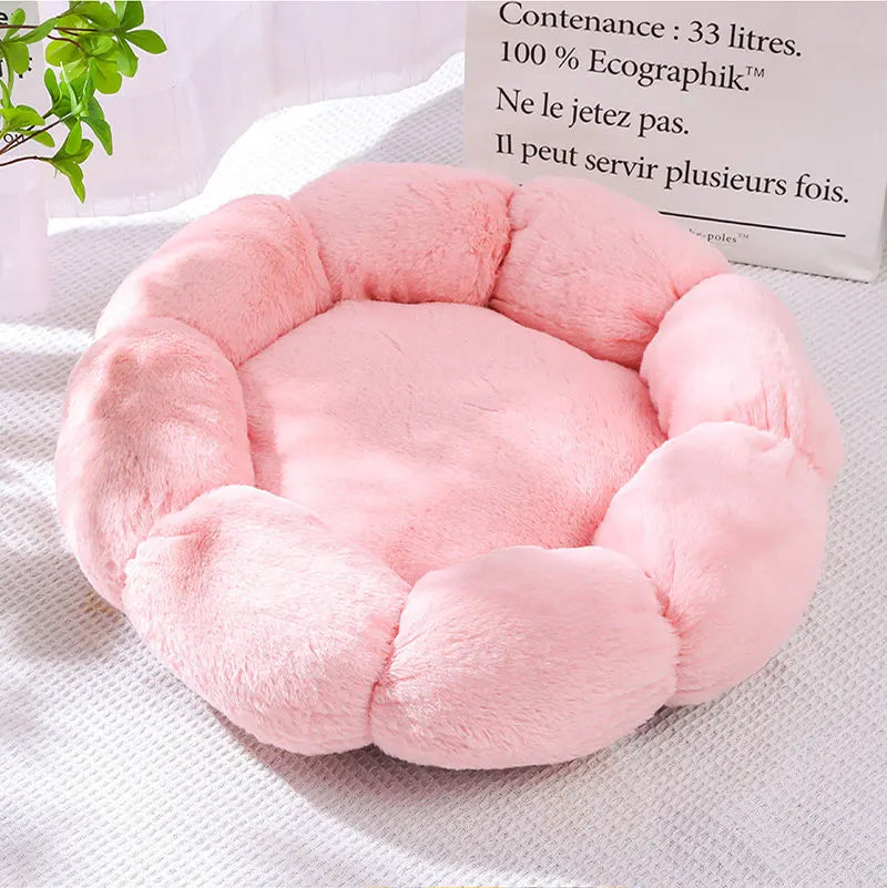 40-60cm Round Pet Bed for Large Dog Bed Super Soft Cat Bed Long Plush Dogs Basket Cushion Cat Bed Cat Mat Animals Sleeping Sofa