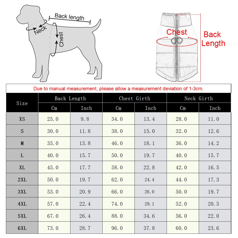 Warm Winter Dog Clothes Large Small Medium Dogs Outdoor Walking Windproof Pet Jacket Soft Pets Coat Lightweight Labrador Outfits
