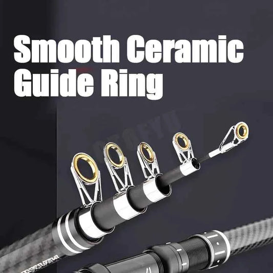 Telescopic Fishing Rod 2.4/2.7/3.0/3.6/4.2/4.5m Carbon Travel Surf Rod Spinning Power Beach River Distance Throwing Fishing Rod