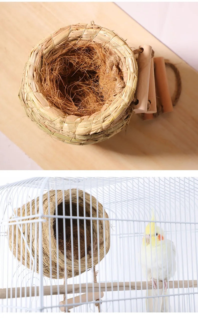 100/200g Coconut Fiber Nesting Material Nest / Fibre Aviary Birds Canaries Finches Nest Filled Grass Bird Cage Accessories
