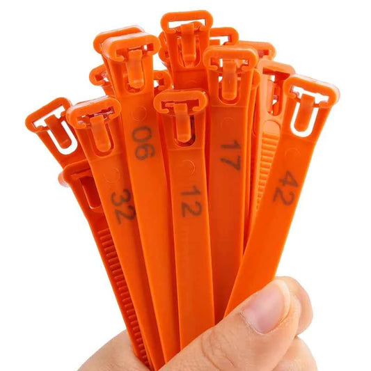 50PCS/100PCS Adjustable Chicken Foot Rings 5 Color Diameter Chicken Poultry Flexible Retractable Foot Rings Poultry Marking Card