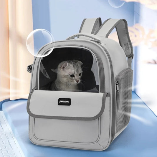 Large Capacity Breathable Mesh Portable Foldable Pet Carrier Backpack for Dog and Cat Outdoor Travel Camping Hiking Supplies - Play Paws Toys