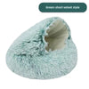 Autumn and Winter soft plush pet bed and pet bed Winter warm and cold plush comforter nest Shell cat nest semi-enclosed cat nest - Play Paws Toys
