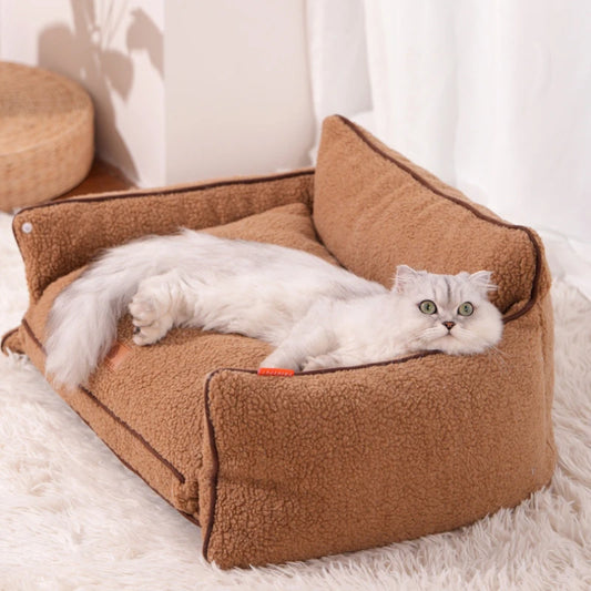 Pet Sofa for Dogs Cats Winter Warm Cat Bed Nest Dog Sleeping Mat Removable Washable Pet Supplies All-season Universal Kennels - Play Paws Toys
