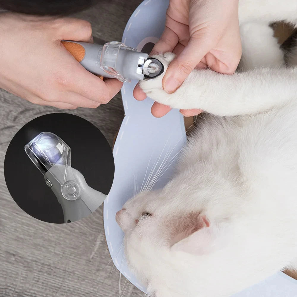 Portable LED Pet Claw Trimmer For Cats Dogs Household Pet Nail Grooming Cutting Tool