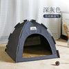 Pet Tent Bed Removable Cat Sofa Basket Canvas Semi-enclosed Cat House Dog Cave Hut Cat Sleeping Bed for Room Decor Pet Supplies - Play Paws Toys