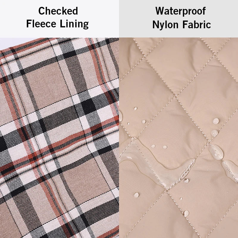 Reversible Dog Jacket Winter Dog Clothes Waterproof Checked Soft Quilted Coat for Small Large Dogs Warm Pet Vest French Bulldog