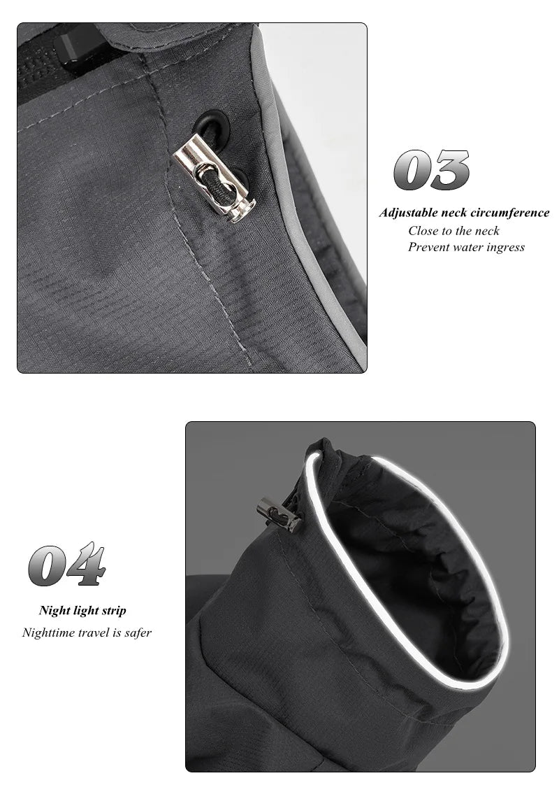 Dog Raincoat With Harness Waterproof Jacket for Small Dogs Adjustable Reflective Dog Rain Overalls Four legged raincoat Pet Rain