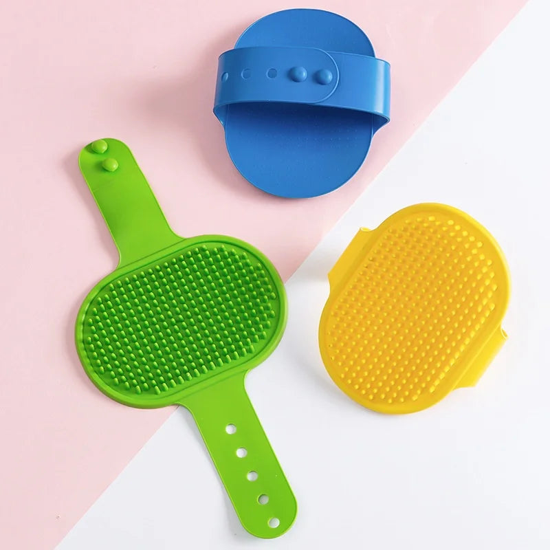 Soft Rubber Pet Bath Brush Comb - Cat Dog Grooming Massage Glove Fur Removal Tool for Cats and Dogs Pet Bathing Supplies