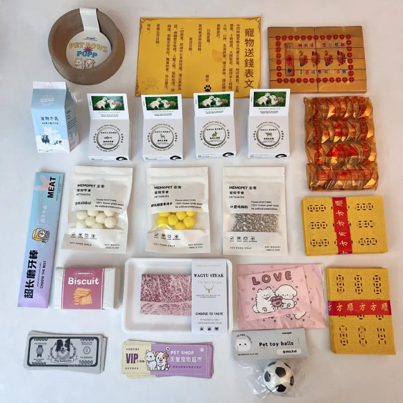 Heartfelt Pet Memorial Funeral Set for Dog Cat Paper Money Joss Paper Burning Tribute Offering Mourning Loss Remembrance Gift