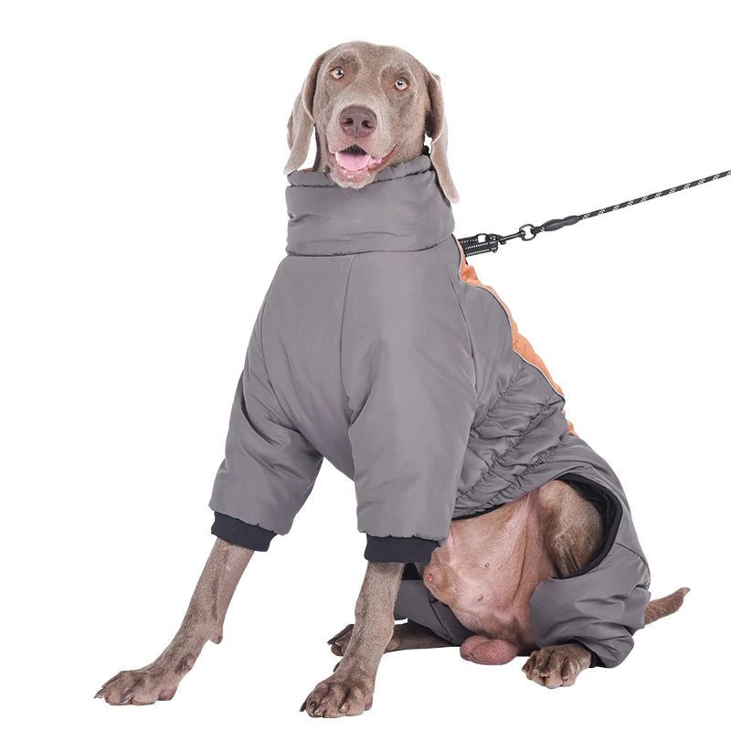 Waterproof Pet Dog Winter Jumpsuit Warm Medium Large Dogs Winter Jacket Clothes Labrador Bulldog Golden Retriever Costumes