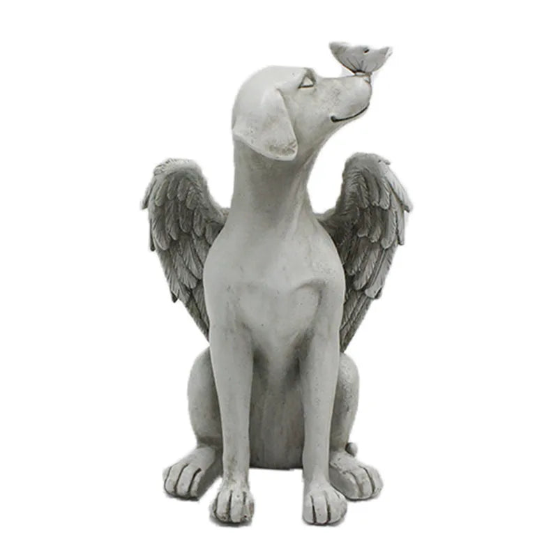 Wholesale Resin Pet Memorial Angel Cat Dog Stone Style Grave Marker Factory Direct